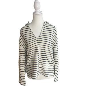 Marine Layer Playa Hoodie Sweatshirt Navy White